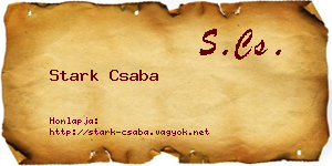 Stark Csaba névjegykártya