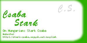 csaba stark business card